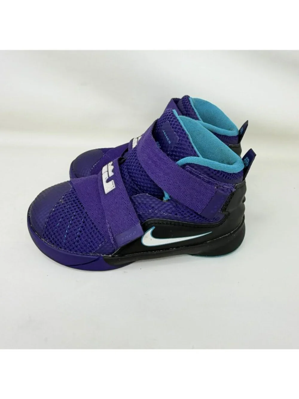 Nike LeBron Soldier 9 Shoes Purple Black Toddler Size 7C